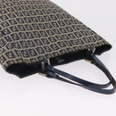 FENDI Zucchino Tote Bag Navy Silver Auth ka6858-7