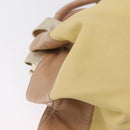 LOEWE Nappa Aire Anagram Hand Bag Leather Yellow Gold Auth ka6859-11