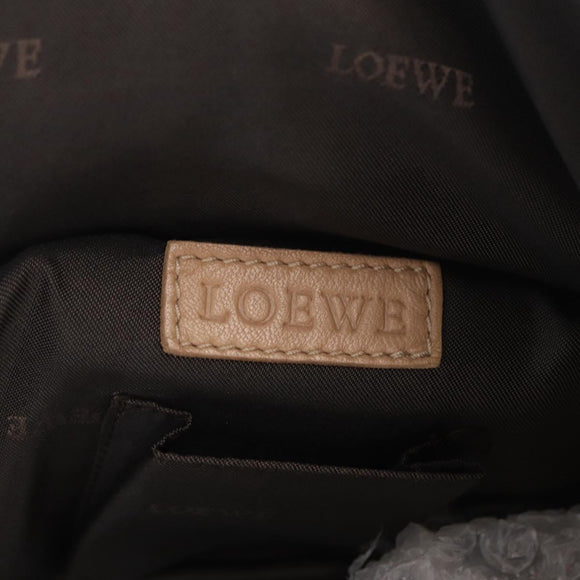 LOEWE Nappa Aire Anagram Hand Bag Leather Yellow Gold Auth ka6859