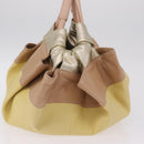 LOEWE Nappa Aire Anagram Hand Bag Leather Yellow Gold Auth ka6859-6