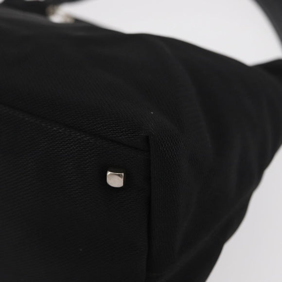 Salvatore Ferragamo Vala Shoulder Bag Nylon Black Silver Auth ka686