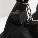 Salvatore Ferragamo Vala Shoulder Bag Nylon Black Silver Auth ka686-10