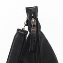 Salvatore Ferragamo Vala Shoulder Bag Nylon Black Silver Auth ka686-17