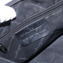 Salvatore Ferragamo Vala Shoulder Bag Nylon Black Silver Auth ka686-12