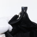 Salvatore Ferragamo Vala Shoulder Bag Nylon Black Silver Auth ka686-19