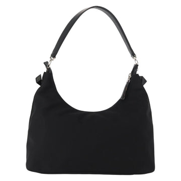 Salvatore Ferragamo Vala Shoulder Bag Nylon Black Silver Auth ka686 - 0