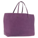 FENDI Celeria Tote Bag Leather Purple Silver Auth ka6860-1