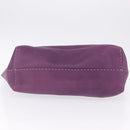 FENDI Celeria Tote Bag Leather Purple Silver Auth ka6860-10