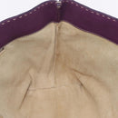 FENDI Celeria Tote Bag Leather Purple Silver Auth ka6860-17