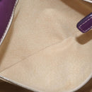 FENDI Celeria Tote Bag Leather Purple Silver Auth ka6860-20