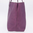 FENDI Celeria Tote Bag Leather Purple Silver Auth ka6860-5