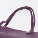 FENDI Celeria Tote Bag Leather Purple Silver Auth ka6860-8
