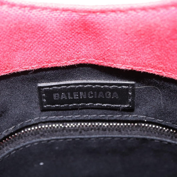 Balenciaga Wave XS Hand Bag Canvas 2way White Silver 619979 Auth ka6861