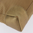 GUCCI Micro GG Canvas Shoulder Bag Nylon Outlet Brown Silver 257301 Auth ka6862-11