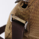 GUCCI Micro GG Canvas Shoulder Bag Nylon Outlet Brown Silver 257301 Auth ka6862-15