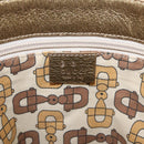 GUCCI Micro GG Canvas Shoulder Bag Nylon Outlet Brown Silver 257301 Auth ka6862-18