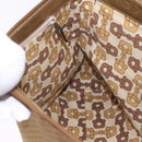 GUCCI Micro GG Canvas Shoulder Bag Nylon Outlet Brown Silver 257301 Auth ka6862-20