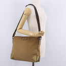 GUCCI Micro GG Canvas Shoulder Bag Nylon Outlet Brown Silver 257301 Auth ka6862-25