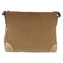GUCCI Micro GG Canvas Shoulder Bag Nylon Outlet Brown Silver 257301 Auth ka6862-3