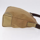 GUCCI Micro GG Canvas Shoulder Bag Nylon Outlet Brown Silver 257301 Auth ka6862-4