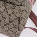 GUCCI GG Blooms Backpack PVC Beige Silver 405019 Auth ka6863V-14