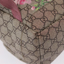GUCCI GG Blooms Backpack PVC Beige Silver 405019 Auth ka6863V-15