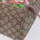 GUCCI GG Blooms Backpack PVC Beige Silver 405019 Auth ka6863V-16