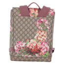 GUCCI GG Blooms Backpack PVC Beige Silver 405019 Auth ka6863V-3