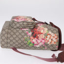 GUCCI GG Blooms Backpack PVC Beige Silver 405019 Auth ka6863V-4