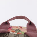 GUCCI GG Blooms Backpack PVC Beige Silver 405019 Auth ka6863V-8