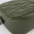 GUCCI GG Marmont Chain Shoulder Bag Leather Khaki Silver 447632 Auth ka6867V-13