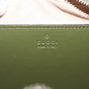 GUCCI GG Marmont Chain Shoulder Bag Leather Khaki Silver 447632 Auth ka6867V-17