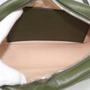 GUCCI GG Marmont Chain Shoulder Bag Leather Khaki Silver 447632 Auth ka6867V-18
