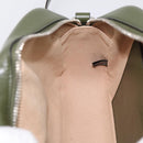 GUCCI GG Marmont Chain Shoulder Bag Leather Khaki Silver 447632 Auth ka6867V-20