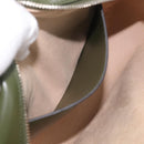 GUCCI GG Marmont Chain Shoulder Bag Leather Khaki Silver 447632 Auth ka6867V-21