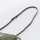 GUCCI GG Marmont Chain Shoulder Bag Leather Khaki Silver 447632 Auth ka6867V-8