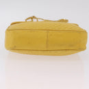 Bally Chain Shoulder Bag Leather Yellow Gold Auth ka6868-11