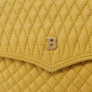Bally Chain Shoulder Bag Leather Yellow Gold Auth ka6868-16