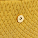 Bally Chain Shoulder Bag Leather Yellow Gold Auth ka6868-19