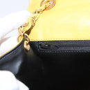 Bally Chain Shoulder Bag Leather Yellow Gold Auth ka6868-24