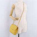 Bally Chain Shoulder Bag Leather Yellow Gold Auth ka6868-26