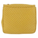 Bally Chain Shoulder Bag Leather Yellow Gold Auth ka6868-4