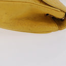 Bally Chain Shoulder Bag Leather Yellow Gold Auth ka6868-6