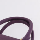 MCM Hand Bag Leather 2way Purple Gold Auth ka6869-10