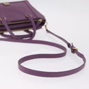 MCM Hand Bag Leather 2way Purple Gold Auth ka6869-11