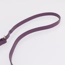 MCM Hand Bag Leather 2way Purple Gold Auth ka6869-12