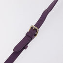 MCM Hand Bag Leather 2way Purple Gold Auth ka6869-14