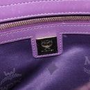 MCM Hand Bag Leather 2way Purple Gold Auth ka6869-22