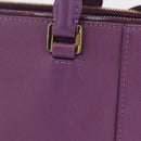 MCM Hand Bag Leather 2way Purple Gold Auth ka6869-3