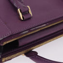 MCM Hand Bag Leather 2way Purple Gold Auth ka6869-8
